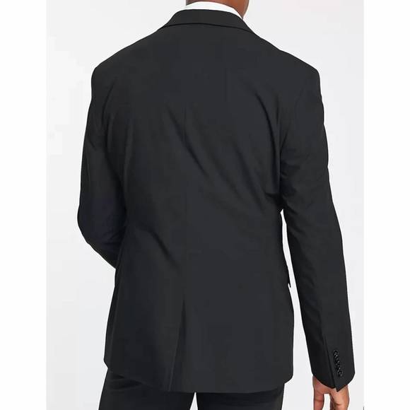 NEW NOAK camden slim premium suit jacket in black